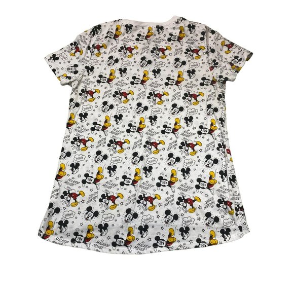 Women's Disney Mickey Mouse Tshirt Short Sleeve White Sz XL - Picture 2 of 3